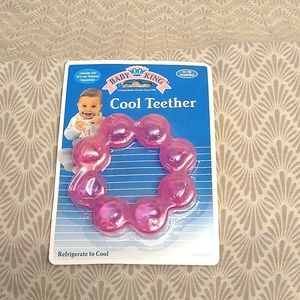 🍼Baby Silicone Circle Teether w Fruit Shaped Grips (Pink) 🩷